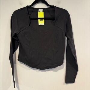 NWT all in motion corset style long sleeve